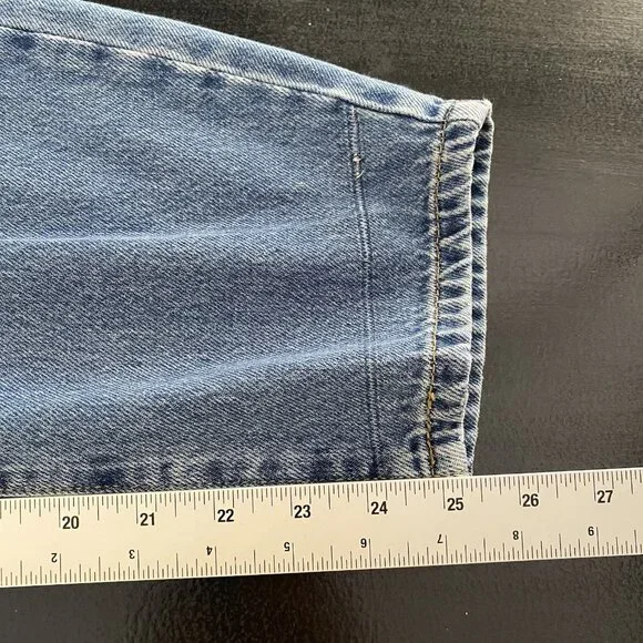 Zara Jeans Women's 8 Baggy Barrel High Waisted Ruffled Paperbag Elastic Waist - Picture 13 of 13